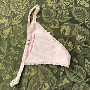 PINK Victoria’s Secret LoveShackFancy lace trim v string g string thong panty